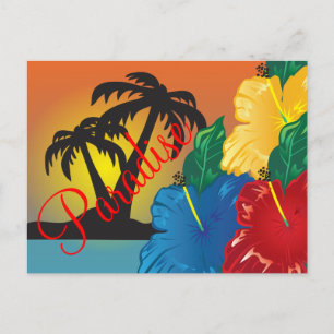 Carte Postale Bienvenue dans un magnifique paradis tropical