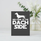 Carte Postale Bienvenue du côté teckel (Debout devant)