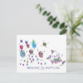 Carte Postale bienvenue en écosse (Debout devant)