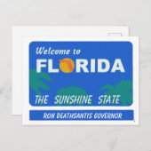 Carte Postale Bienvenue En Floride Votre Texte (Devant / Derrière)