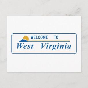 Carte Postale Bienvenue en Virginie Occidentale - USA