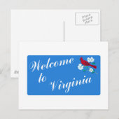 Carte Postale Bienvenue en Virginie - USA (Devant / Derrière)