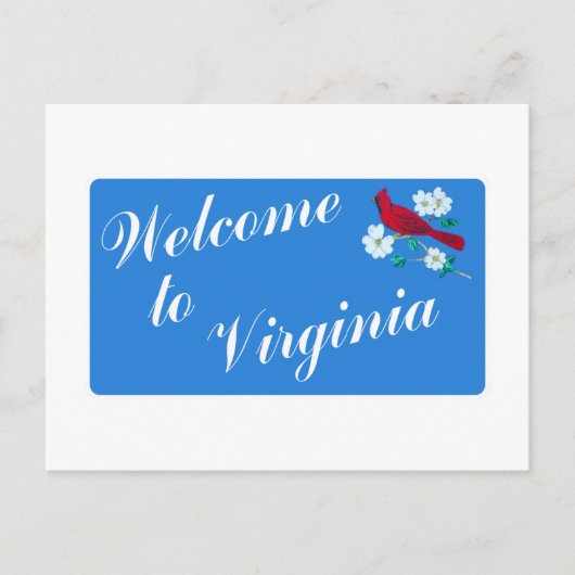 Carte Postale Bienvenue en Virginie - USA (Devant)