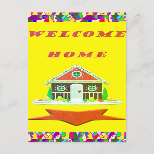 CARTE POSTALE BIENVENUE HOME CAKE DESIGN (Devant)