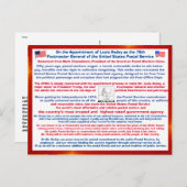 Carte Postale Bienvenue Louis DeJoy à l'USPS#2 (Devant / Derrière)