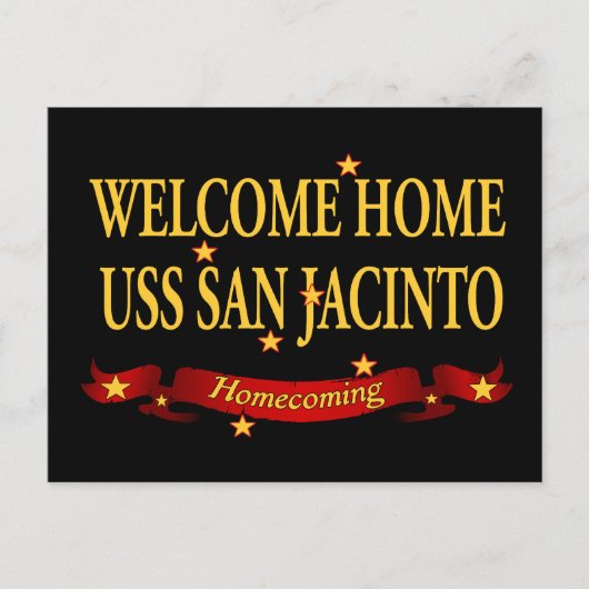 Carte Postale Bienvenue Maison USS San Jacinto (Devant)