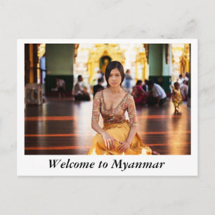Carte Postale bienvenue myanmar