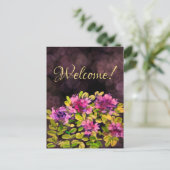 Carte Postale Bienvenue ! peint d'aquarelles (Debout devant)