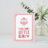 CARTE POSTALE BIENVENUE PETITE FILLE (Debout devant)