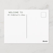 Carte Postale bienvenue sauge gris (Dos)