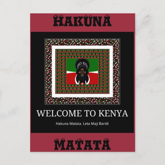 Carte Postale Bienvenue sur Magical Kenya : Hakuna Matata (Devant)