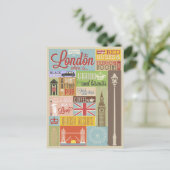 Carte Postale Bienvenue vintage à Londres (Debout devant)