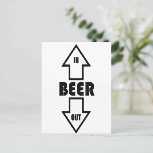 Carte Postale bière (Debout devant)