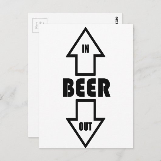 Carte Postale bière (Devant / Derrière)