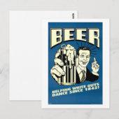 Carte Postale Bière - Aider Les Blancs À Danser Depuis 1842 (Devant / Derrière)