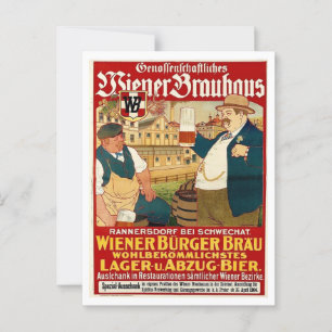 Carte Postale Bière allemande Vintage inspirée