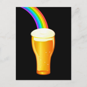 Carte Postale Bière arc-en-ciel