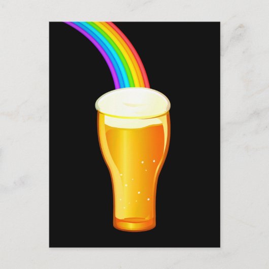 Carte Postale Bière arc-en-ciel (Devant)