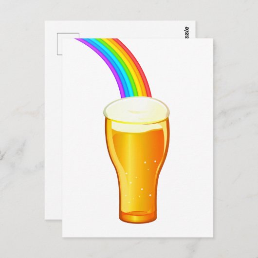 Carte Postale Bière arc-en-ciel (Devant / Derrière)