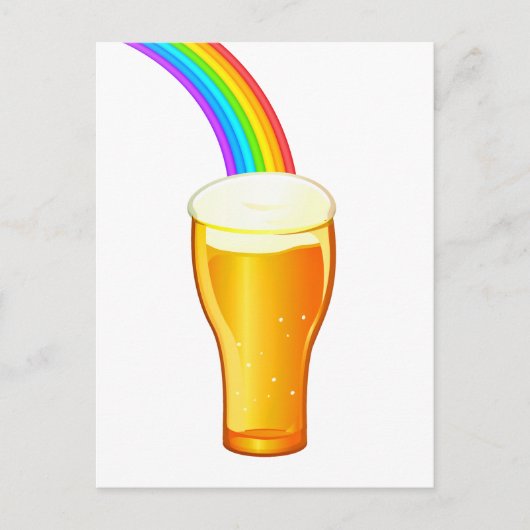 Carte Postale Bière arc-en-ciel (Devant)