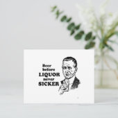 CARTE POSTALE BIÈRE AVANT LIQUOR (Debout devant)