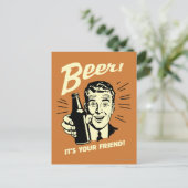 Carte Postale Bière : C'est ton ami (Debout devant)