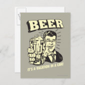 Carte Postale Bière : C'est un séjour en Can (Devant / Derrière)