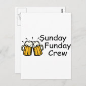 Carte Postale Bière de l'équipage du dimanche du jour (Devant / Derrière)