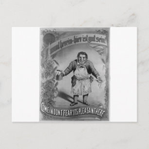 Carte Postale Bière et alimentation 1887