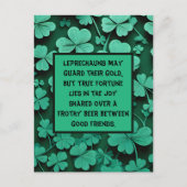 Carte Postale Bière et bons amis St. Patrick's Day (Devant)