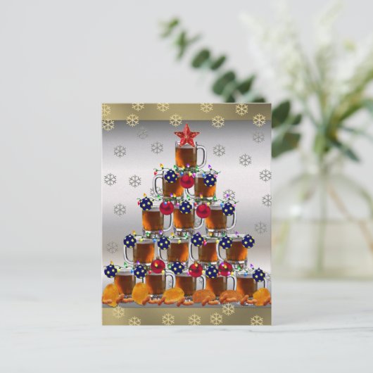 Carte Postale Bière et chips (Debout devant)