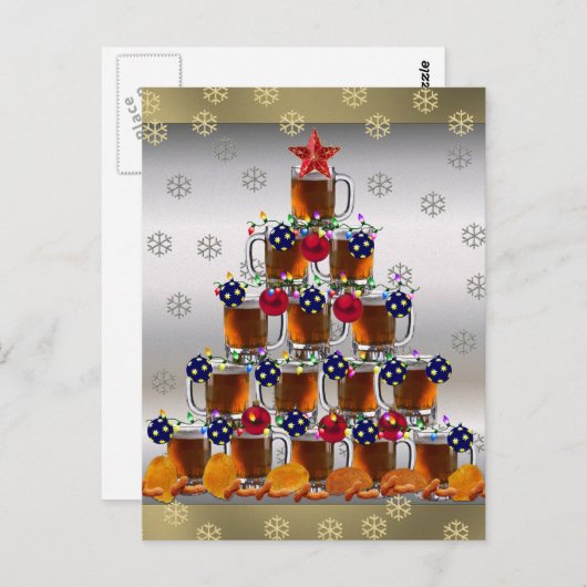 Carte Postale Bière et chips (Devant / Derrière)