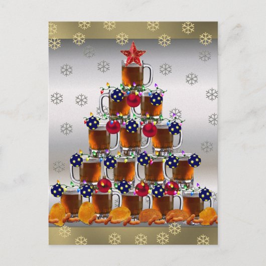 Carte Postale Bière et chips (Devant)