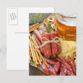 Carte Postale Bière Et Snacks (Devant / Derrière)