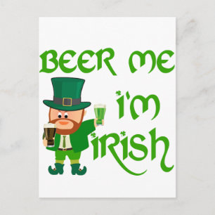 Carte Postale Bière moi, je suis irlandais