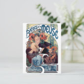 Carte Postale Bière Mucha Bières de la Meuse (Debout devant)