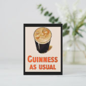 Carte Postale Bière noire irlandaise (Debout devant)