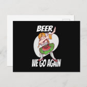 Carte Postale Bière Nous Reprenons Booze Munich Dirndl Volksfest (Devant / Derrière)