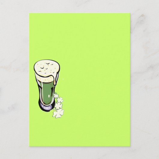 Carte Postale bière shamrock (Devant)