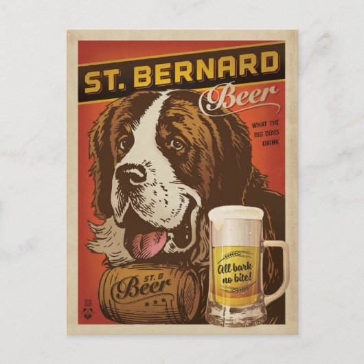 Carte Postale Bière St. Bernard (Devant)