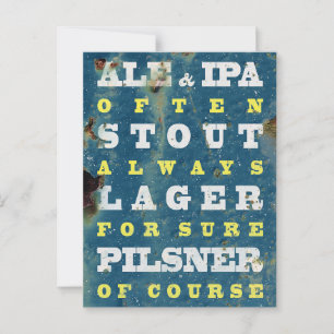 Carte Postale Bière Toujours. affiche vintage de bière. Bière