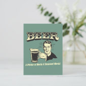Carte Postale Bière : Un Pitcher Vaut 1000 Mots (Debout devant)
