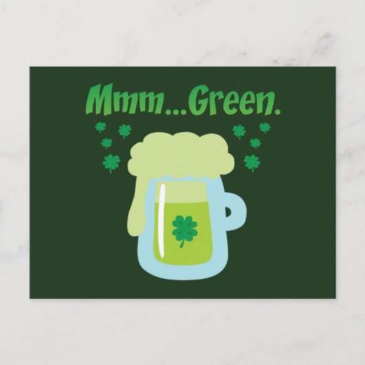 Carte Postale Bière verte (Devant)
