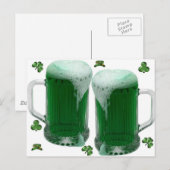 Carte Postale Bière verte de la Saint Patrick (Devant / Derrière)