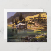 Carte Postale Bierstadt - Camp de pêche et de chasse, (Devant / Derrière)