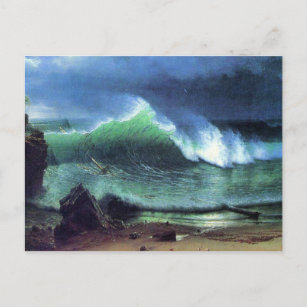 Carte Postale Bierstadt - mer d'Emeraude, peinture d'art,