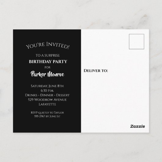 Carte postale BIG 60th Birthday Party Invitation (Dos)
