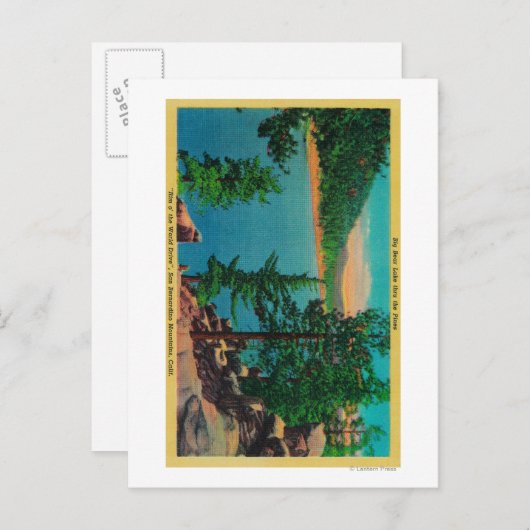 Carte Postale Big Bear Lake Vue sur Rim o' World Drive (Devant / Derrière)