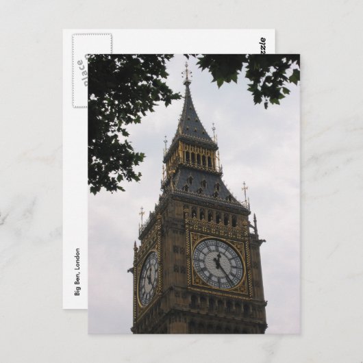 Carte Postale big ben (Devant / Derrière)