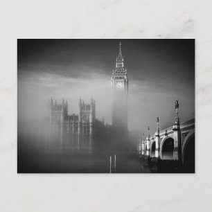 Carte Postale Big Ben à travers le brouillard